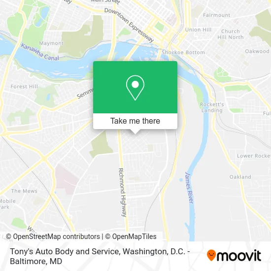 Tony's Auto Body and Service map
