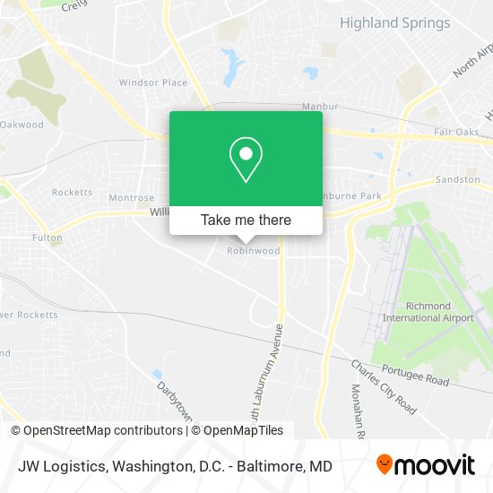 JW Logistics map