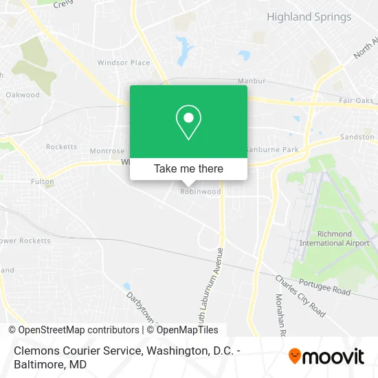 Clemons Courier Service map