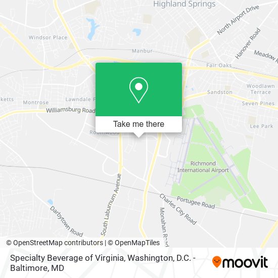 Mapa de Specialty Beverage of Virginia