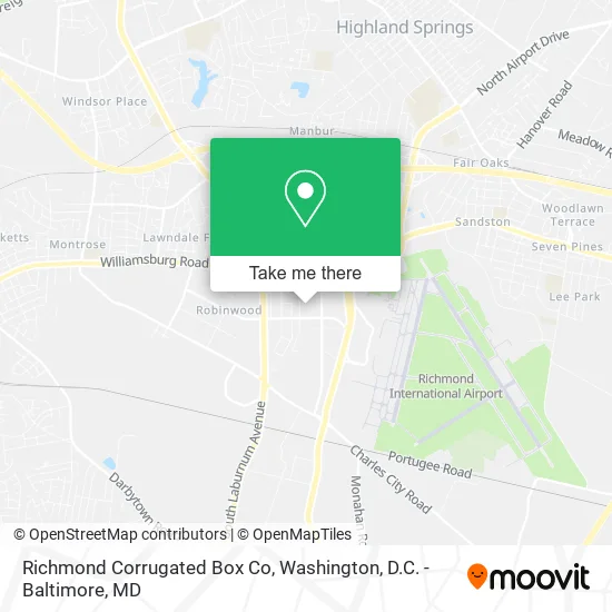Mapa de Richmond Corrugated Box Co