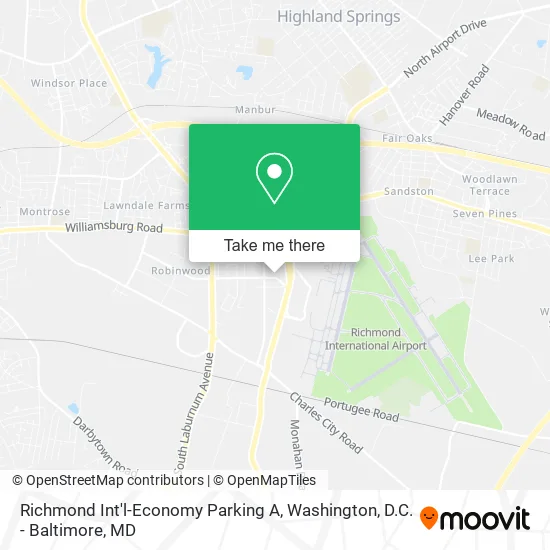 Mapa de Richmond Int'l-Economy Parking A