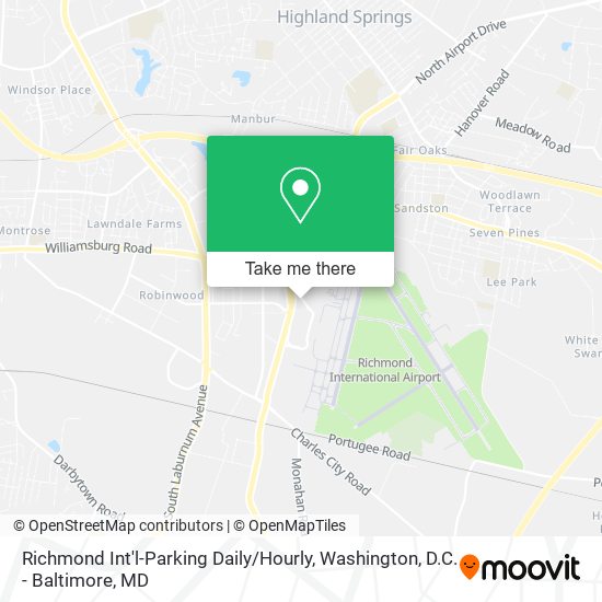 Richmond Int'l-Parking Daily / Hourly map