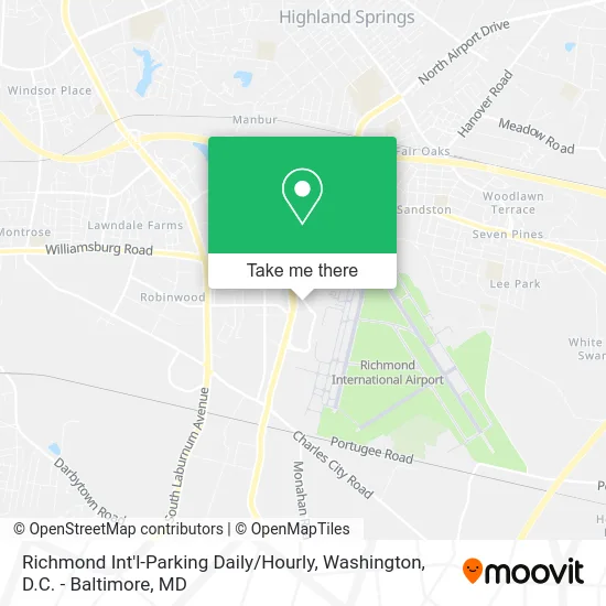 Richmond Int'l-Parking Daily / Hourly map
