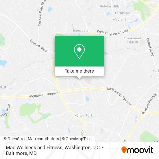 Mac Wellness and Fitness map