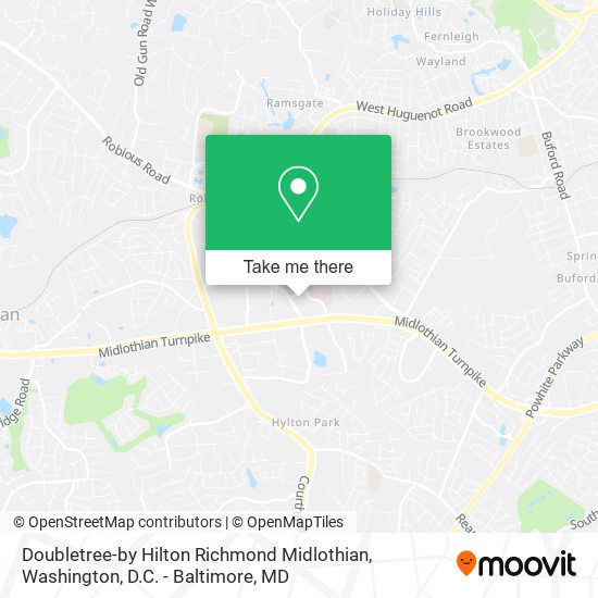 Doubletree-by Hilton Richmond Midlothian map