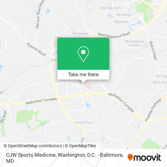 CJW Sports Medicine map
