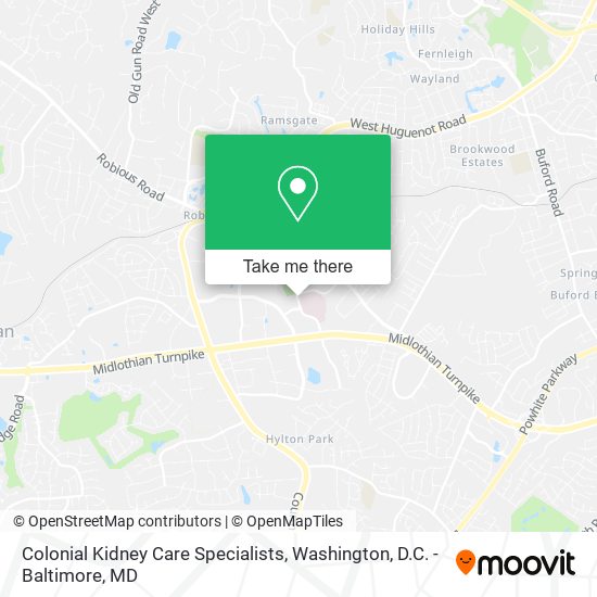 Colonial Kidney Care Specialists map