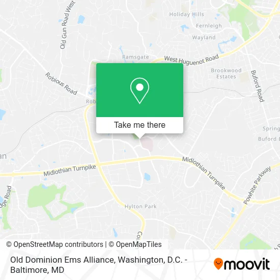 Old Dominion Ems Alliance map