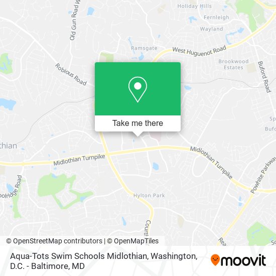 Aqua-Tots Swim Schools Midlothian map