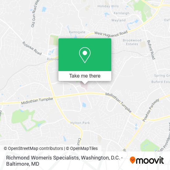Richmond Women's Specialists map