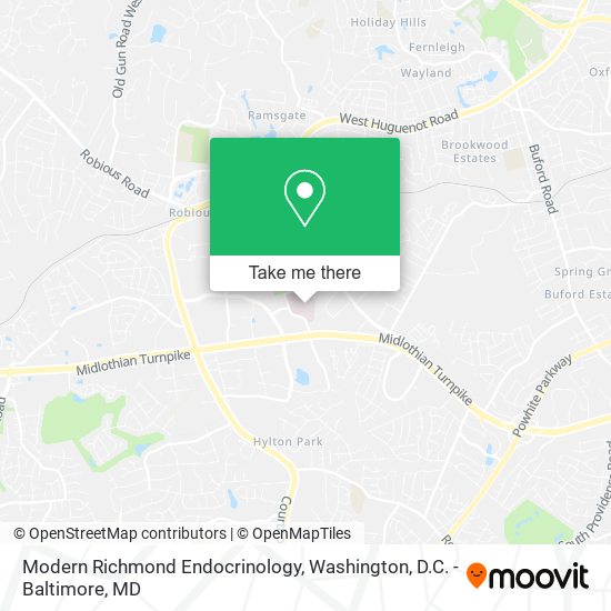 Mapa de Modern Richmond Endocrinology