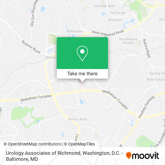 Mapa de Urology Associates of Richmond