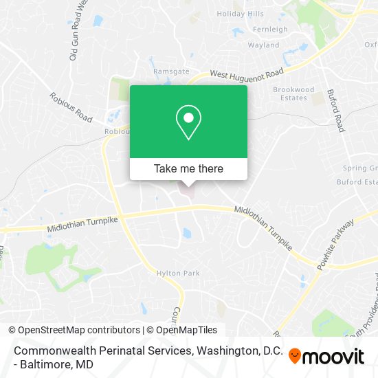Mapa de Commonwealth Perinatal Services