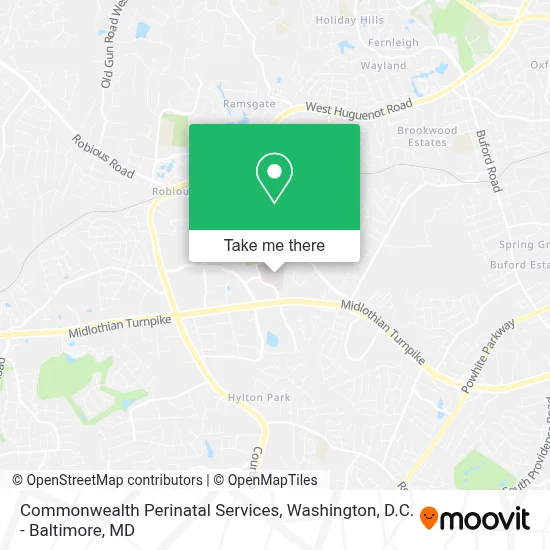 Commonwealth Perinatal Services map