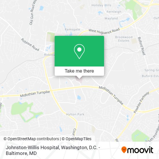Johnston-Willis Hospital map