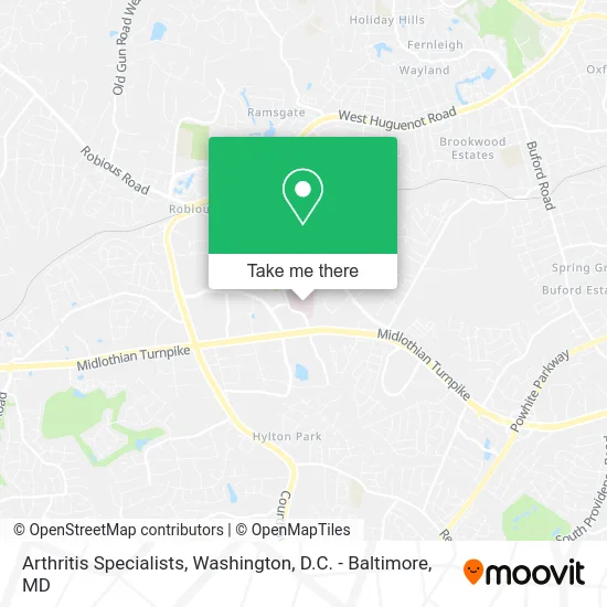 Arthritis Specialists map