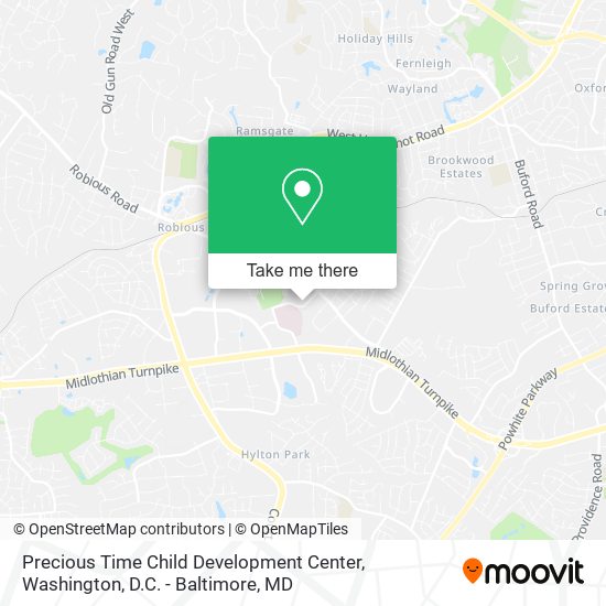 Mapa de Precious Time Child Development Center