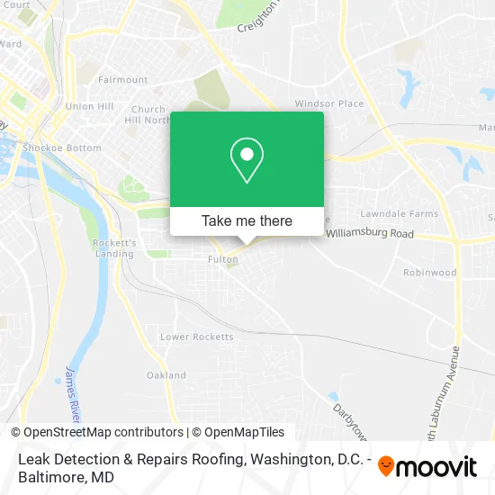 Mapa de Leak Detection & Repairs Roofing