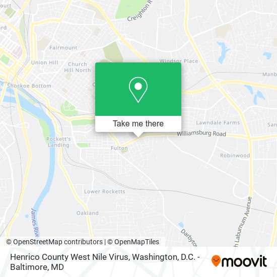 Henrico County West Nile Virus map