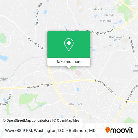 Wcve-88.9 FM map