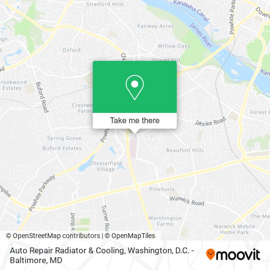 Auto Repair Radiator & Cooling map