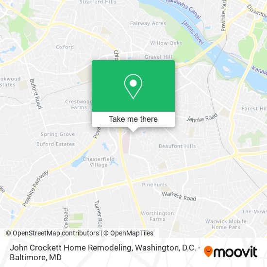 John Crockett Home Remodeling map