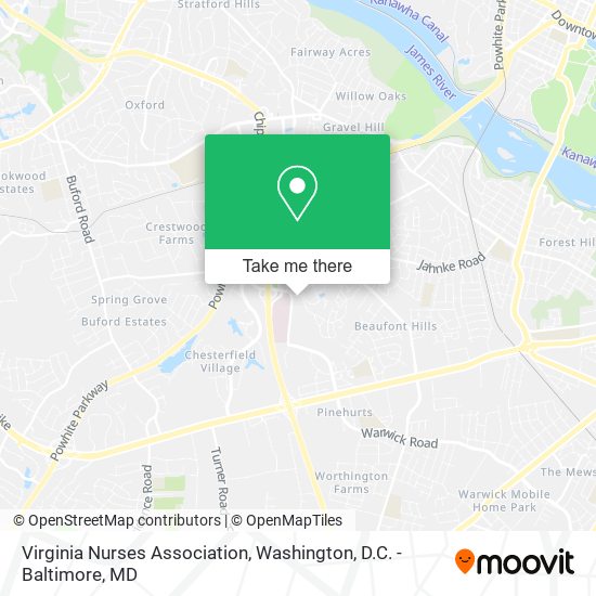 Virginia Nurses Association map