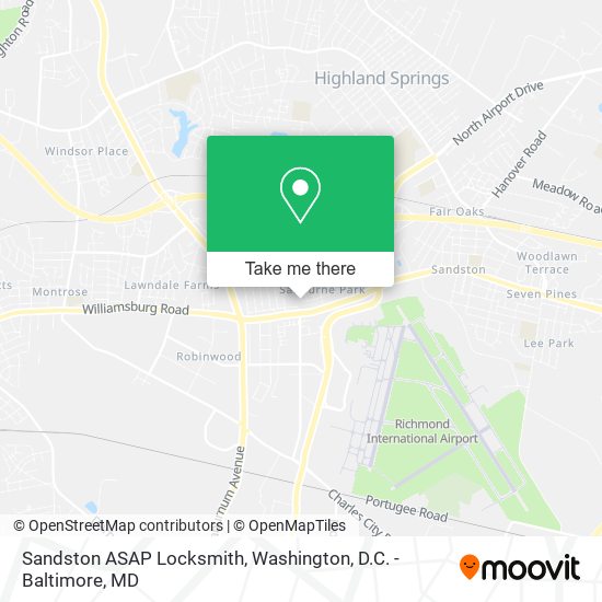 Sandston ASAP Locksmith map