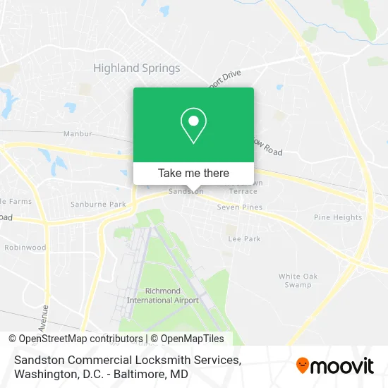 Sandston Commercial Locksmith Services map