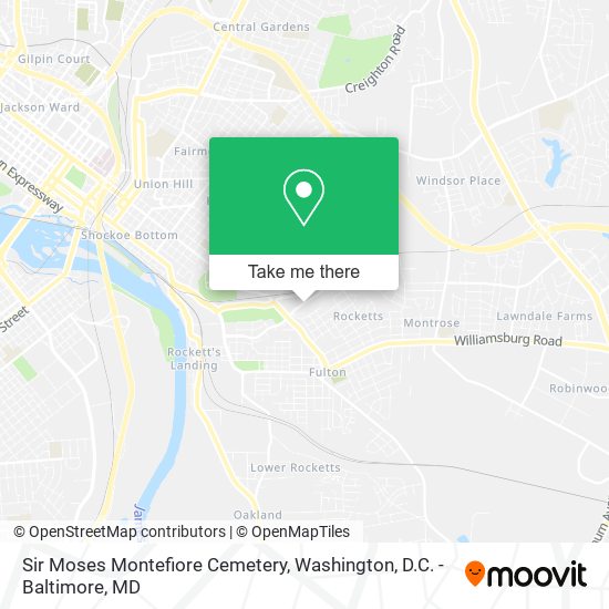 Sir Moses Montefiore Cemetery map