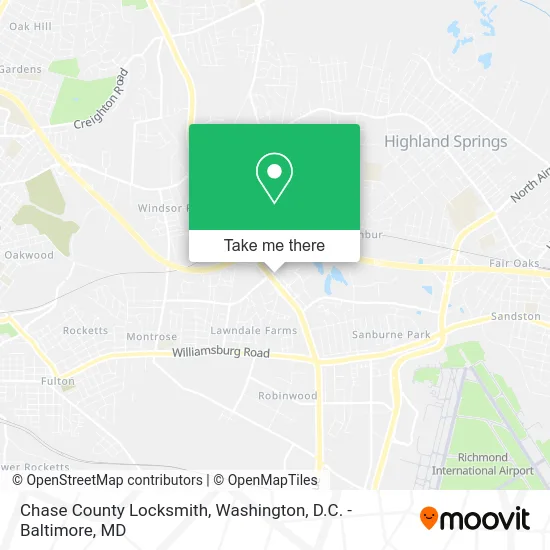 Chase County Locksmith map