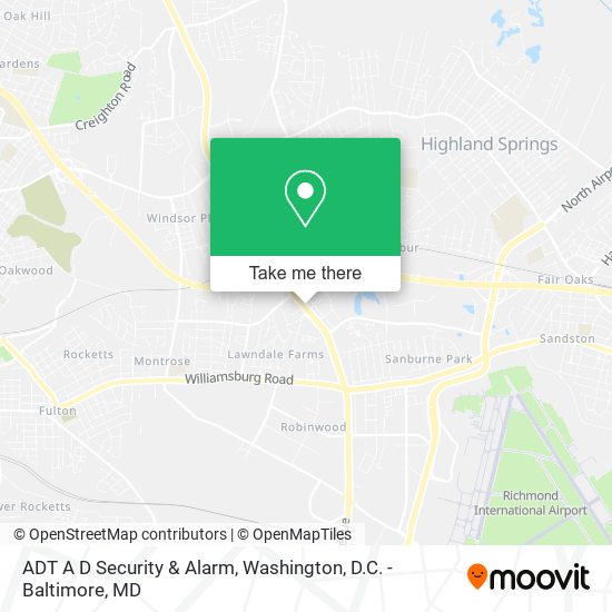 ADT A D Security & Alarm map