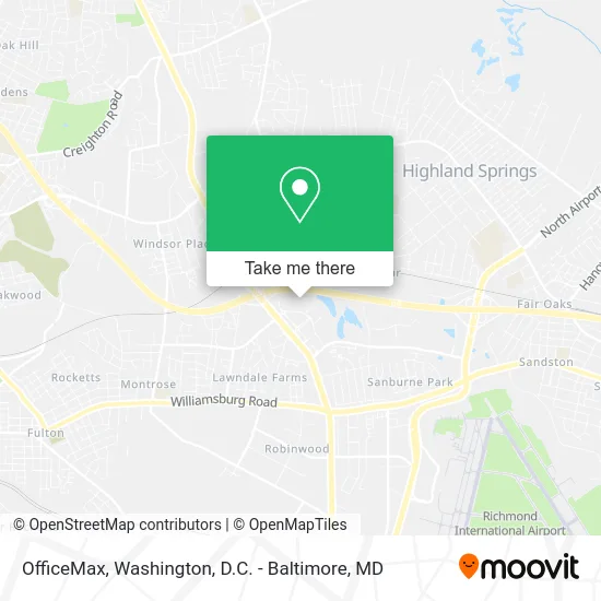 OfficeMax map