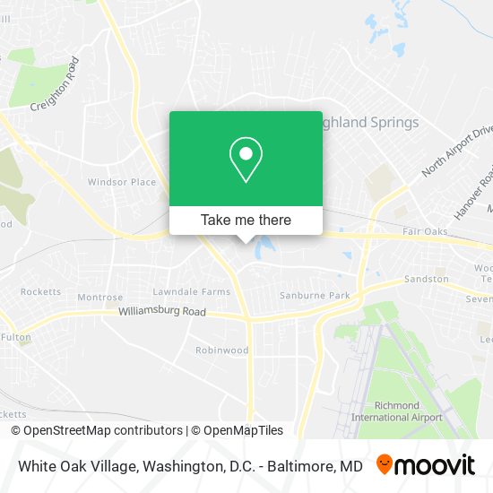 White Oak Village map
