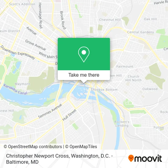 Christopher Newport Cross map