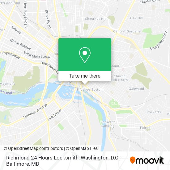 Richmond 24 Hours Locksmith map