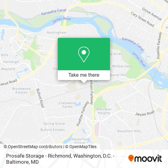 Mapa de Prosafe Storage - Richmond