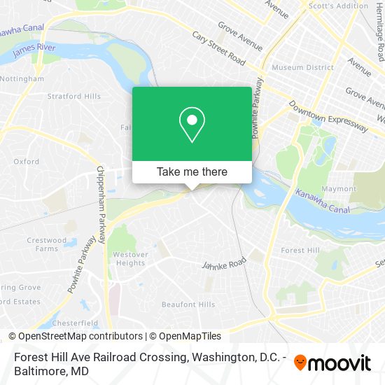 Forest Hill Ave Railroad Crossing map
