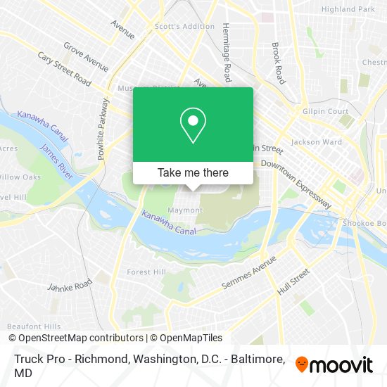 Truck Pro - Richmond map
