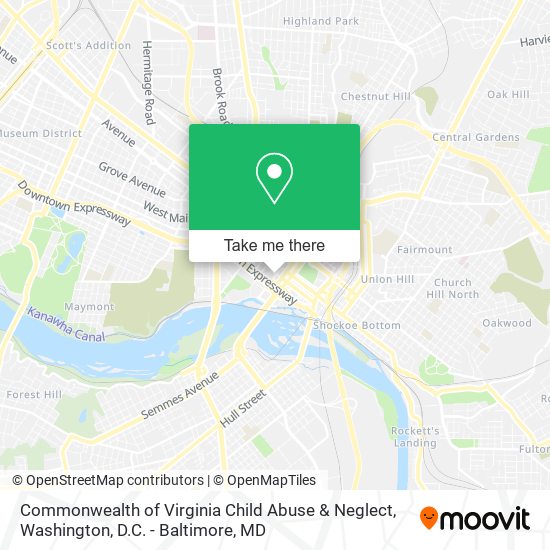 Commonwealth of Virginia Child Abuse & Neglect map