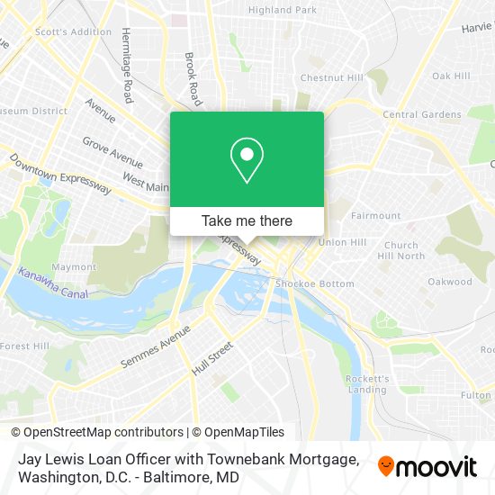 Jay Lewis Loan Officer with Townebank Mortgage map