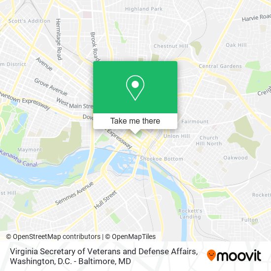 Virginia Secretary of Veterans and Defense Affairs map