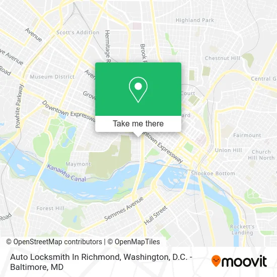 Auto Locksmith In Richmond map