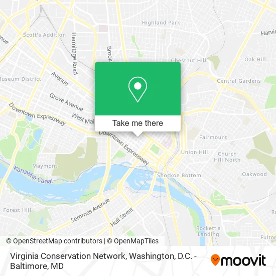 Mapa de Virginia Conservation Network