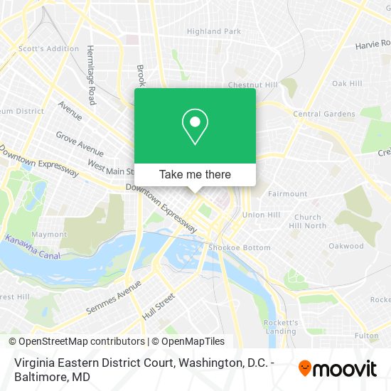 Virginia Eastern District Court map