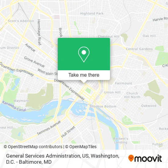 Mapa de General Services Administration, US