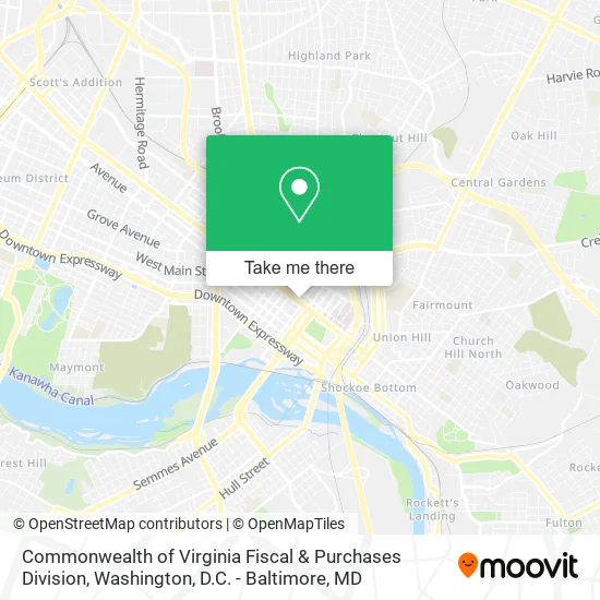 Mapa de Commonwealth of Virginia Fiscal & Purchases Division