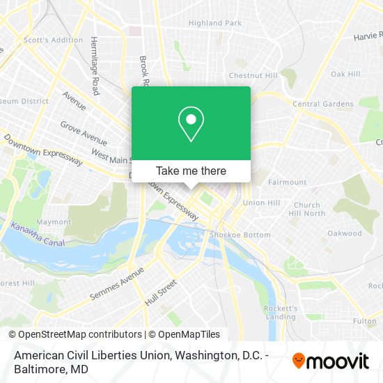 American Civil Liberties Union map