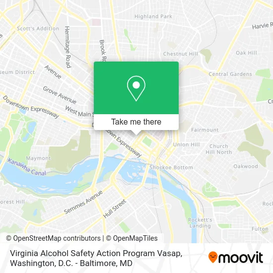 Virginia Alcohol Safety Action Program Vasap map